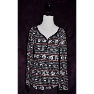 SALE! PINK VS Fair Isle Print Top NO OFFERS